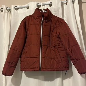Me Jane Puffer Jacket size XL burnt orange
